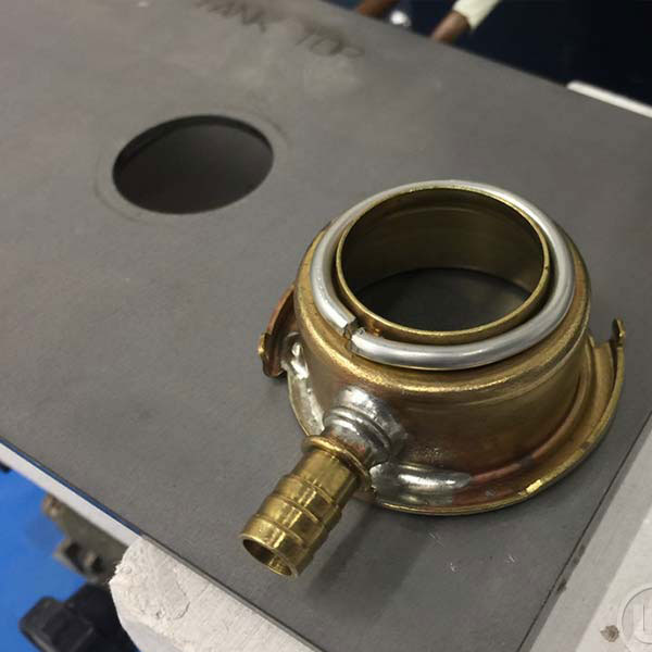 Induction Heater for Soldering Brass Part to Steel Plate