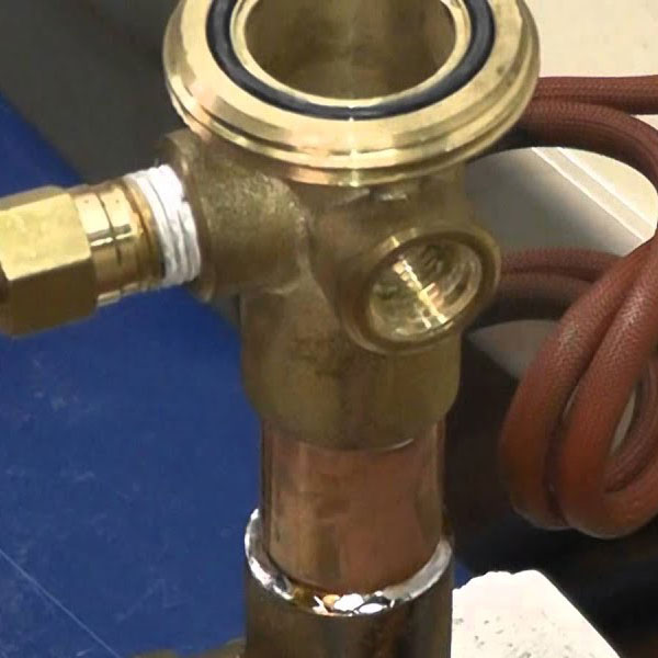 Induction Heater for Soldering Copper Tubing to Brass Valves